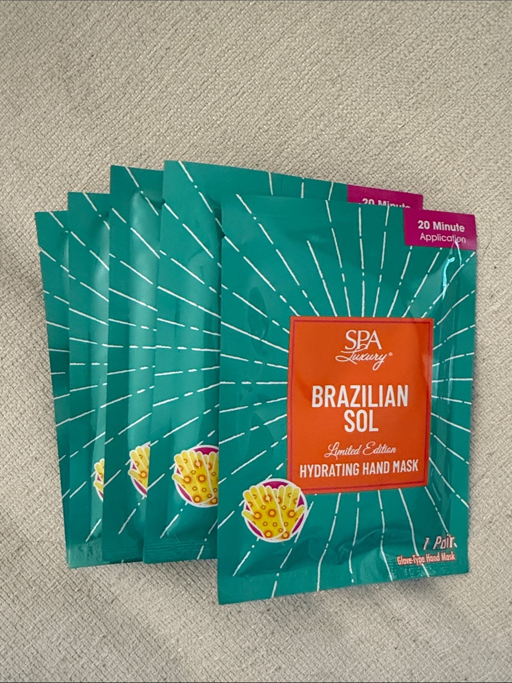 Brazilian Sol Hydrating Hand Mask x 5